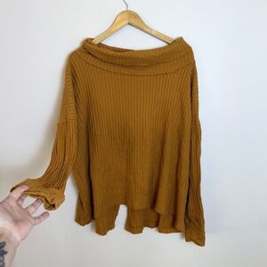Free People Long Sleeve Cowl Neck Sweater Canyon Moon Womens Medium Slouchy